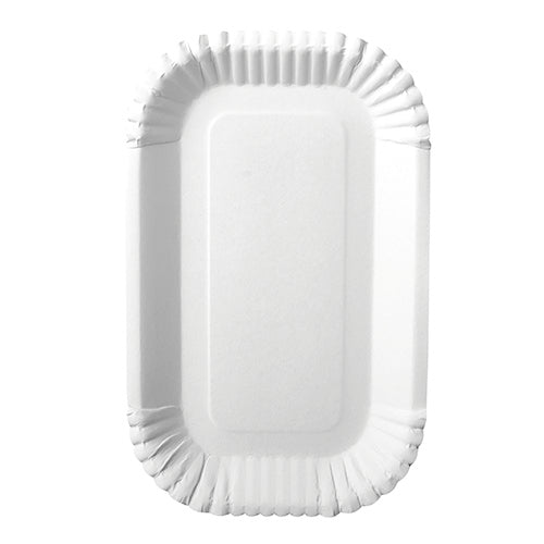 Die PAPSTAR 100 Schalen, Pappe „pure“ eckig weiss der PAPSTAR GmbH sind rechteckige weiße Pappteller mit gewelltem, geriffeltem Rand – perfekt für den Gastronomiebedarf und eine umweltfreundliche Wahl.