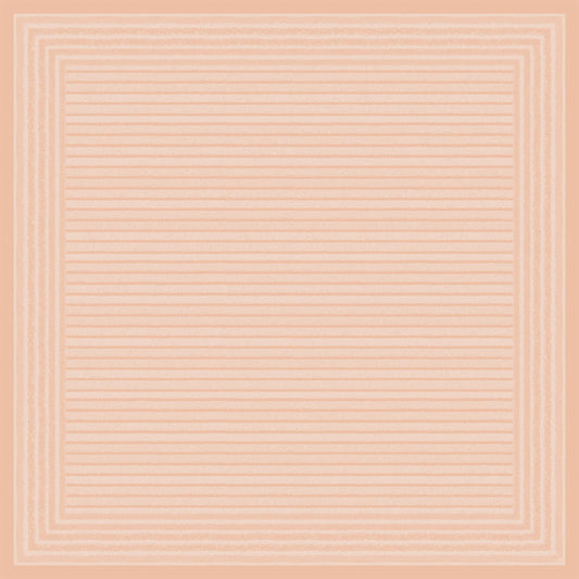 Die quadratische Dunicel Mitteldecke (84x84 cm, staubrosa) der Duni GmbH zeigt ein Raster aus pfirsichfarbenen Linien auf einem helleren pfirsichfarbenen Untergrund, umrandet mit doppelten Linien - hochwertiger Tischstoff, ideal für besondere Anlässe (Packung mit 20 Stück).