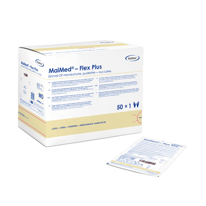 MaiMed-Flex Plus PF-sterile powder-free latex surgical gloves, 50 pairs/box