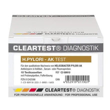 Cleartest Pylori test cassettes