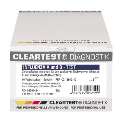 Cleartest Influenza Type: A & B Pack: 5 tests | Pack (5 tests)