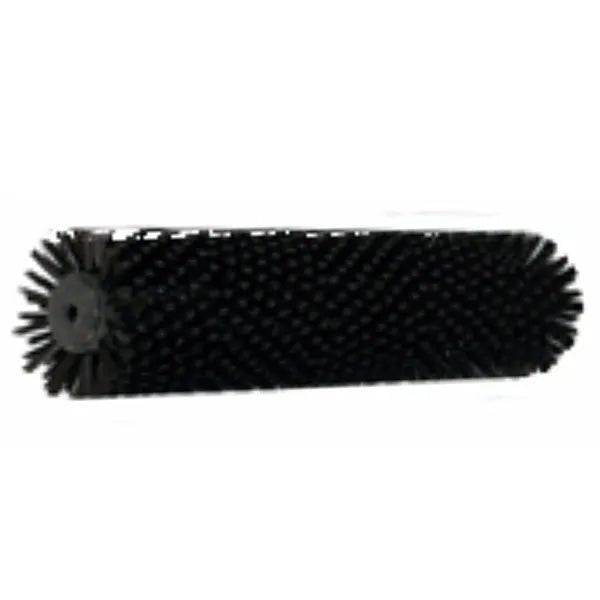 The Arcora Aniko 350 Duo Brush Replacement Brush Hard in Dark Brown from Arcora International GmbH is a cylindrical replacement brush with densely packed bristles and a central hole for attachment, depicted on a white background.