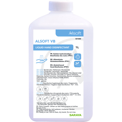 Saraya Alsoft VB hand disinfection