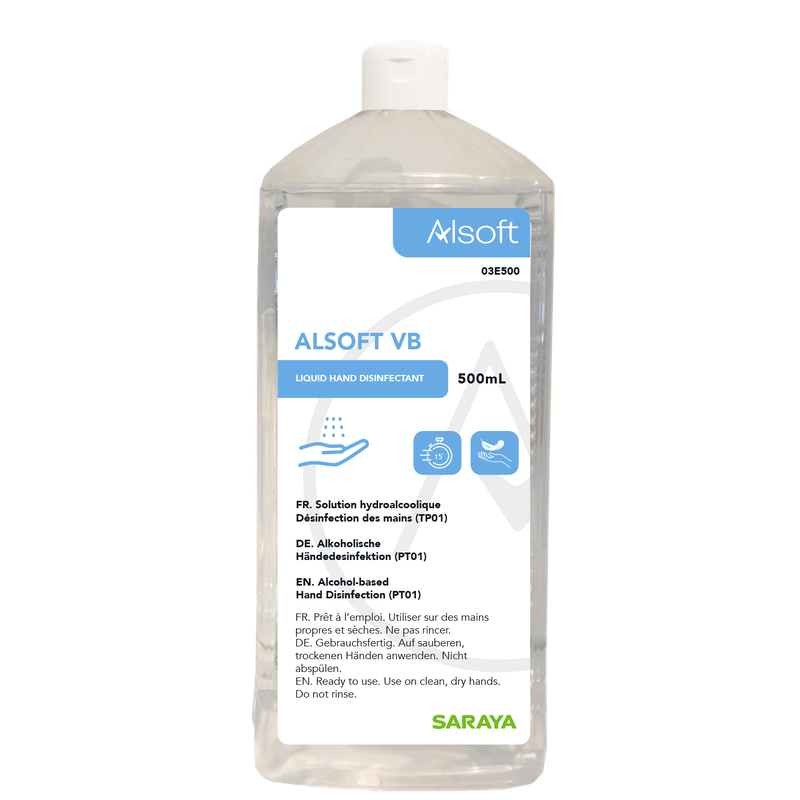 Saraya Alsoft VB hand disinfection