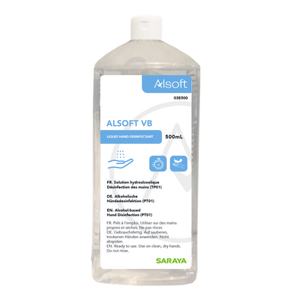 Saraya Alsoft VB hand disinfection