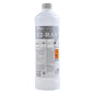 GastroPower V2-RAN, 1 l (4*1) from Abena Re-Seller GmbH: Stainless steel cleaner in a plastic bottle with gray/white label, instructions, pH scale, and hazard symbols - ideal for hygienic cleaning in catering establishments.