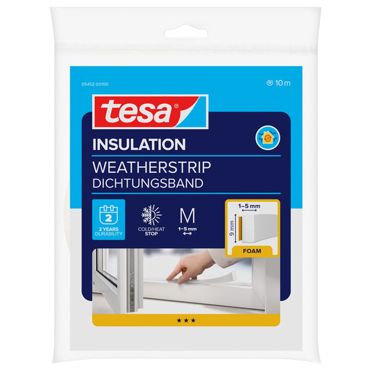 tesa INSULATION Sealing Tape, white, 10 m x 9 mm