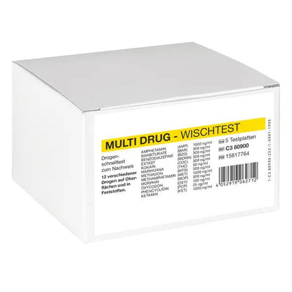 Cleartest Multi Drug wipe test 12-fold drug combination, test plate