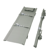 Stretcher No. 1, foldable, synthetic fiber fabric, 4 casters