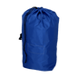 The DEISS 6505 reusable waste bag (700x1100 mm, blue) from EMIL DEISS KG features a black cord and a rectangular front pocket, photographed against a white background.