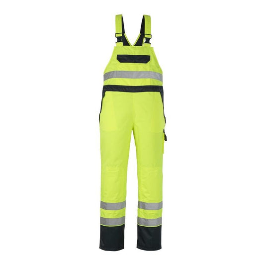 MASCOT® Wels dungarees, hi-vis yellow/navy