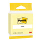 Eine Packung Post-it® Notes in gelb (76 mm x 76 mm), bestehend aus 2 Blöcken mit je 100 Blatt, von 3M Deutschland GmbH; in gelber und weißer Verpackung mit Post-it®- und 3M-Logo. 100% PEFC-zertifiziert.