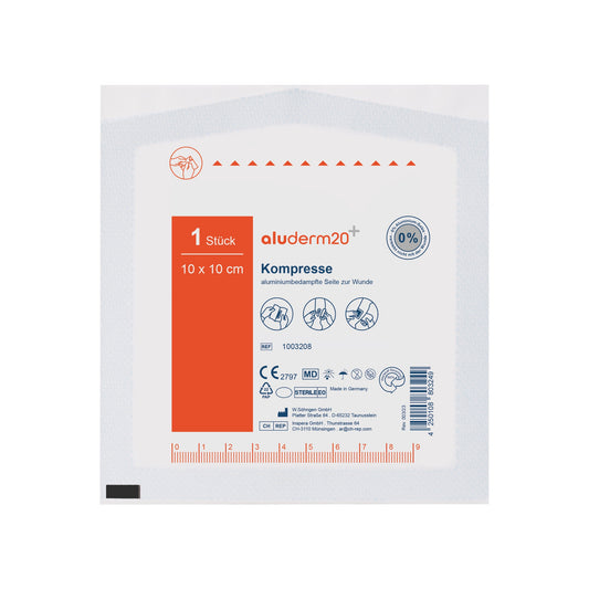 aluderm® Compress, single-pack, 10 x 10 cm