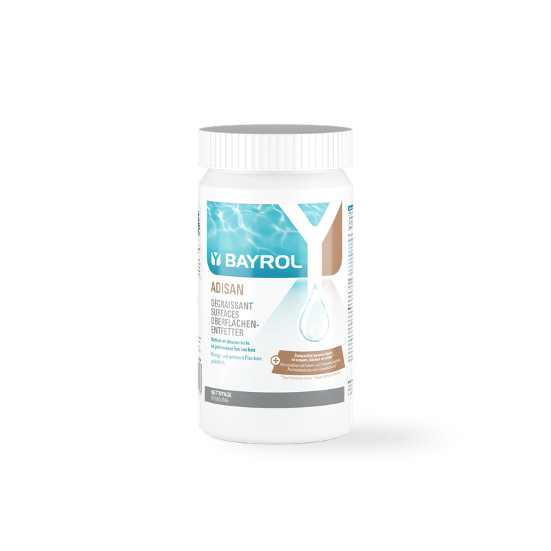 BAYROL Glantóir imeall Adisan 1 kg Gráinníní an-éifeachtach chun linnte a ghlanadh