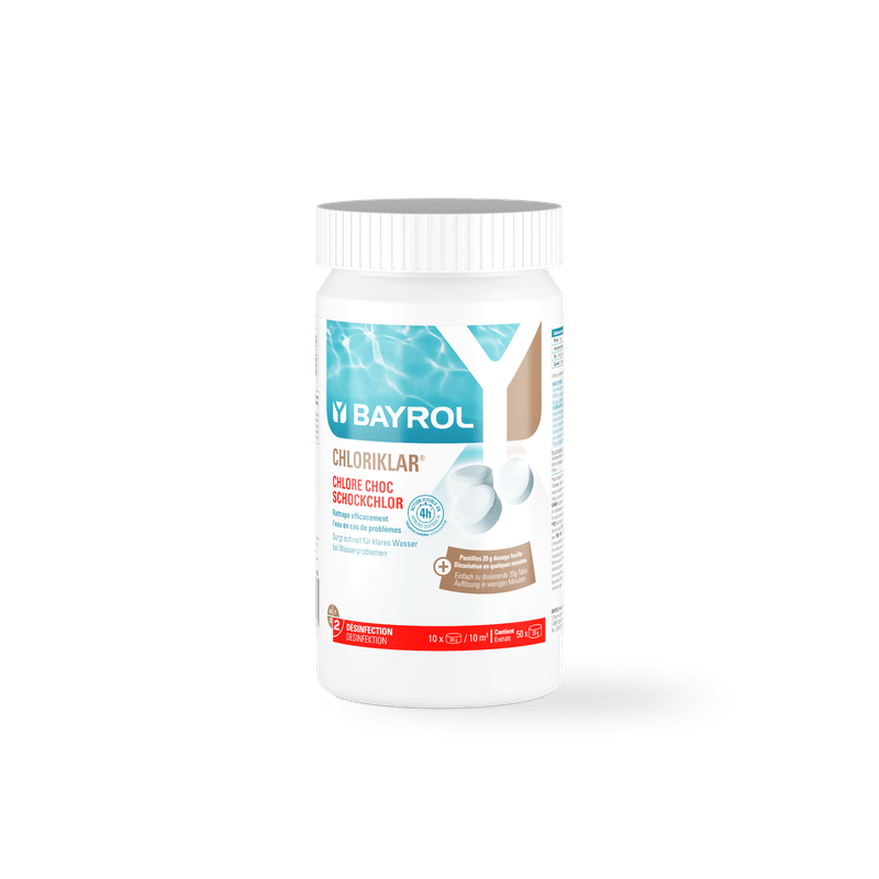 BAYROL Chloriklar® from trichloroisocyanuric acid with a high active chlorine content