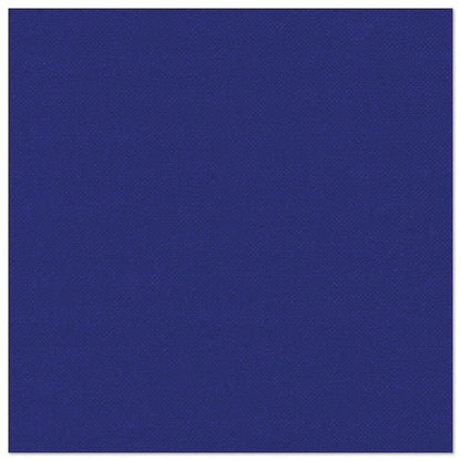 A square image shows a solid, deep blue with subtle texture, reminiscent of the PAPSTAR 50 napkins "ROYAL Collection" 1/4-fold 40 x 40 cm dark blue from PAPSTAR GmbH, without additional objects or motifs.
