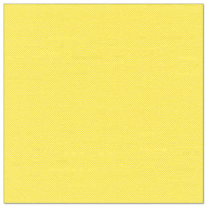 A square, solid-colored yellow napkin - PAPSTAR 50 "ROYAL Collection" napkins 1/4-fold 40 x 40 cm by PAPSTAR GmbH - is depicted against a white background, evenly colored and free of any patterns or markings.