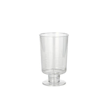 On a plain white background, there is a set of 10 transparent, one-piece Starpak stem glasses for white wine (0.1 l, Ø 5.1 cm, 8.5 cm high) depicted; they are made of high-quality PS and ideal for serving white wine.