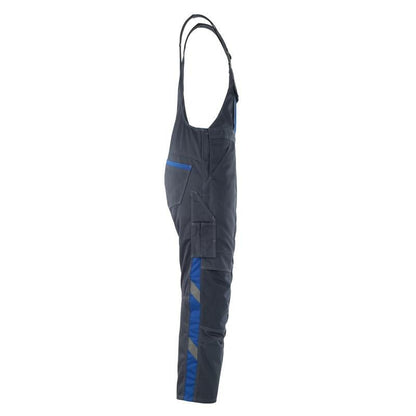 MASCOT® Leipzig dungarees, black blue/corn blue
