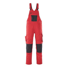 MASCOT® Leipzig dungarees, red/black