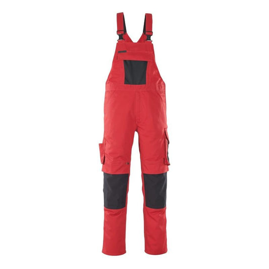 MASCOT® Leipzig dungarees, red/black