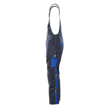 MASCOT® Augsburg dungarees, black blue/corn blue