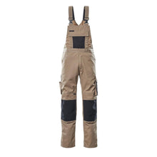 MASCOT® Augsburg dungarees, light khaki/black