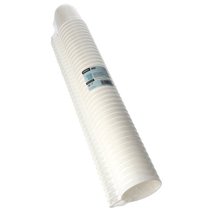Starpak 40 coffee cups made of white PS, 0.25l Ø 8cm · 8.5cm, in shrink wrap pack – practical for daily use.