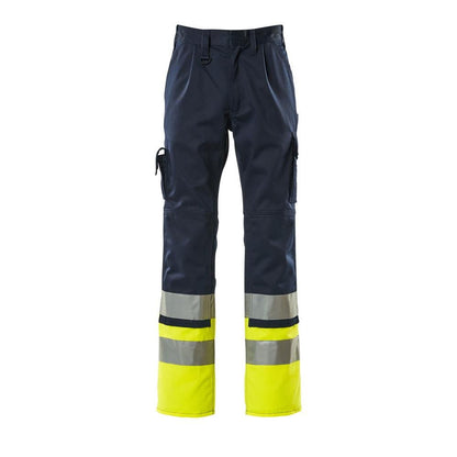 MASCOT® Patos trousers, navy/hi-vis yellow