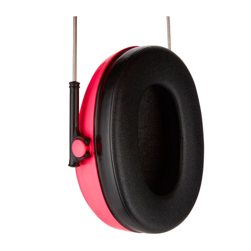 The 3M™ PELTOR™ earmuff for children from 3M Deutschland GmbH is a black and red children's hearing protection with softly padded ear cups and an adjustable headband, shown isolated on a white background.