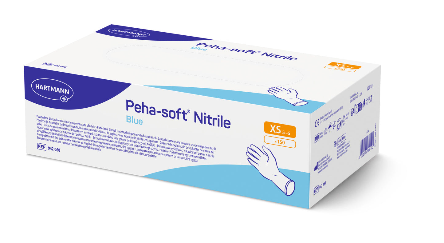 Peha-soft® nitrile blue XS P150 | Pack (150 pieces)
