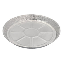 Die Starpak 25 Rundformen, Alu rund ist eine runde, flache Kuchenform aus Aluminium mit leicht erhöhtem Rand und segmentiertem Boden, ideal zum Backen; abgebildet auf einem schlichten weißen Hintergrund.