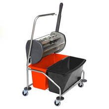 VERMOP wet mopping trolley, F1 flat press stainless steel | 1 piece