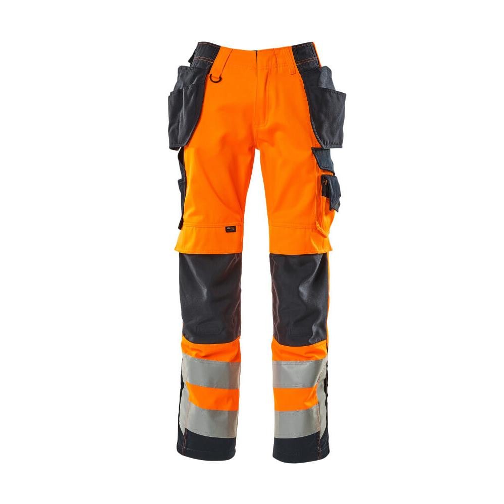MASCOT® Wigan craftsman trousers, hi-vis orange/black-blue