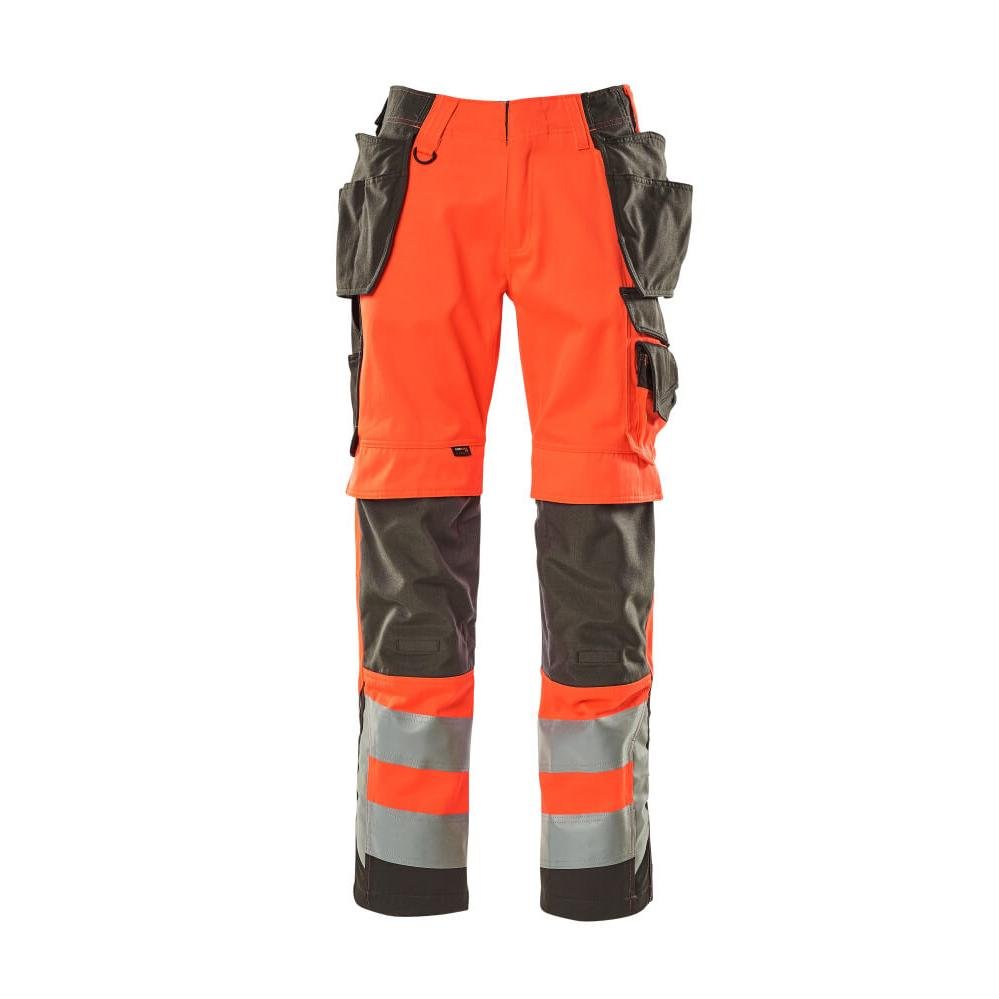 MASCOT® Wigan craftsman trousers, hi-vis red/dark anthracite