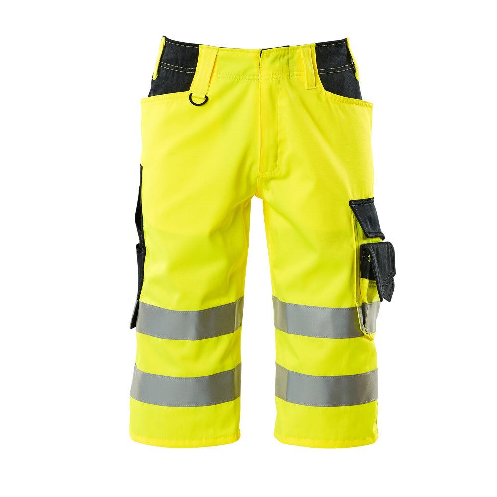 MASCOT® Luton three-quarter trousers, hi-vis yellow/black-blue