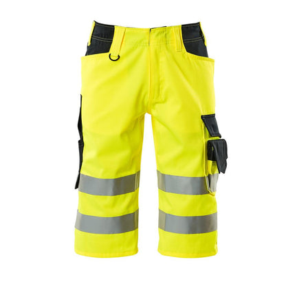 MASCOT® Luton three-quarter trousers, hi-vis yellow/black-blue