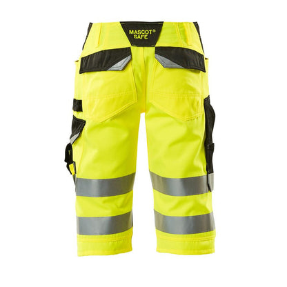 MASCOT® Luton three-quarter trousers, hi-vis yellow/black