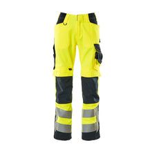 MASCOT® Kendal trousers, hi-vis yellow/black-blue