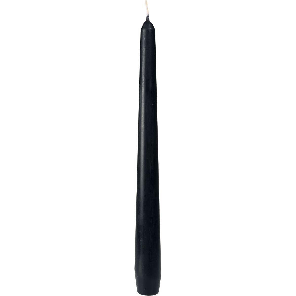 A tall, unscented taper candle from Duni GmbH (250 x 22 mm, approx. 7h), with a pointed tip and visible wick, stands upright against a white background.