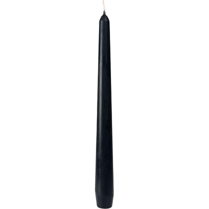 A tall, unscented taper candle from Duni GmbH (250 x 22 mm, approx. 7h), with a pointed tip and visible wick, stands upright against a white background.