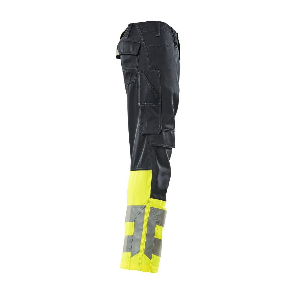 MASCOT® Leeds trousers, black blue/hi-vis yellow