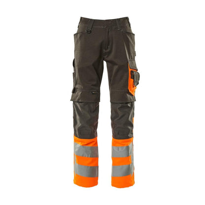 MASCOT® Leeds trousers, dark anthracite/hi-vis orange