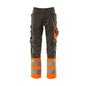 MASCOT® Leeds trousers, dark anthracite/hi-vis orange
