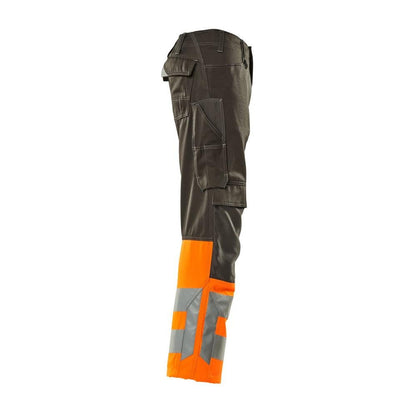 MASCOT® Leeds trousers, dark anthracite/hi-vis orange