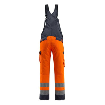MASCOT® Gosford dungarees, hi-vis orange/black-blue