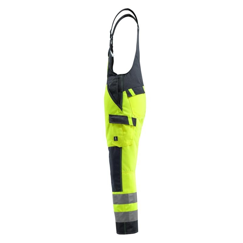MASCOT® Gosford dungarees, hi-vis yellow/black-blue