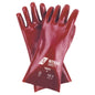 NITRAS PVC gloves, red, EN 388 cotton jersey | Pack (12 pairs)