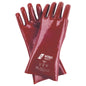 NITRAS chemical protection gloves, red, EN 388, EN ISO 374 cotton jersey | Pack (12 pairs)
