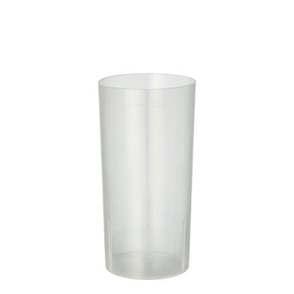 The Starpak 10 reusable glasses for long drinks by Starpak are eco-friendly, reusable plastic cups standing upright on a plain white background – an ideal alternative to disposable cups for serving long drinks.
